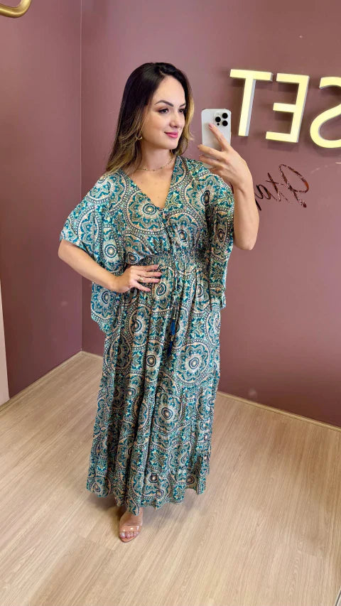 Vestido indiano manga