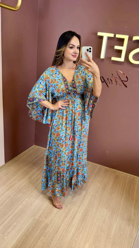 Vestido indiano manga