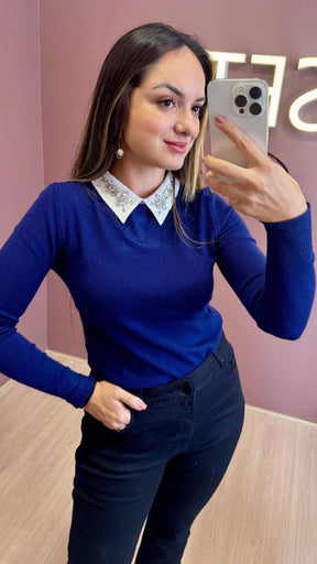 Blusa modal pedraria -  Pague 1 e Leve 3