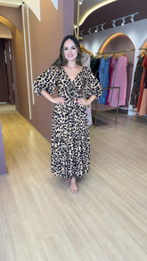 Vestido animal print