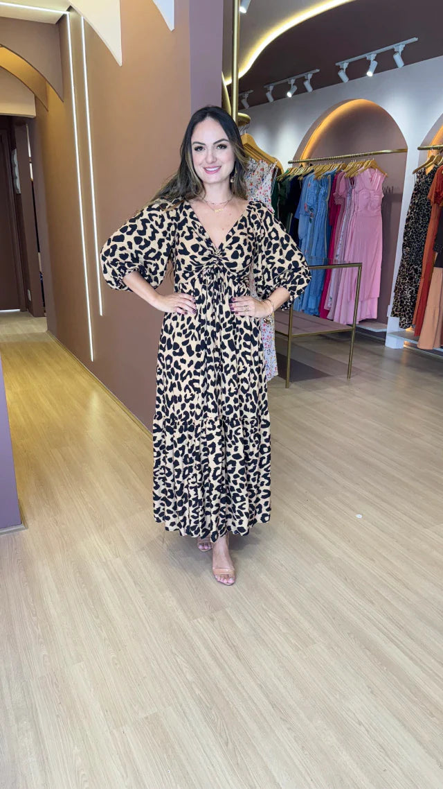 Vestido animal print