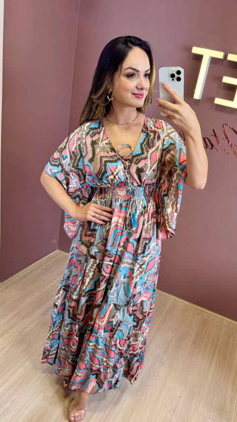 Vestido indiano manga