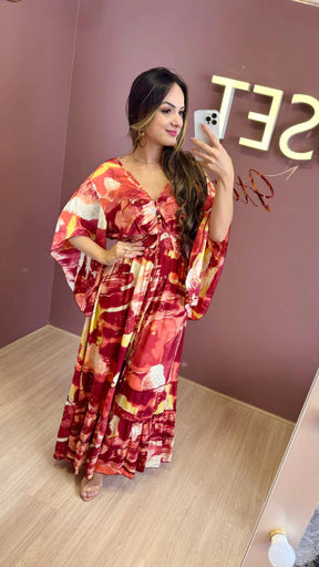Vestido indiano manga