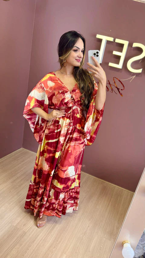 Vestido indiano manga