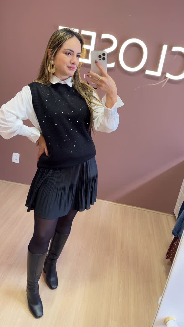 Conjunto Colete + Camisa Branca - Pague 1 e Leve 3